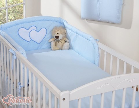 Pościel 2-cz 120x90 - Serduszka niebieskie