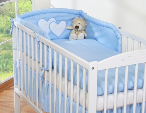 Pościel 2-cz 120x90 - Serduszka niebieskie