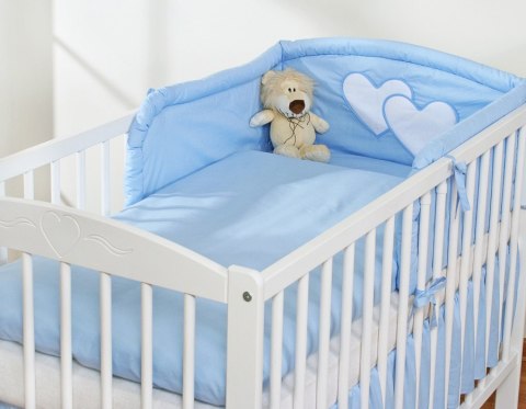 Pościel 2-cz 120x90 - Serduszka niebieskie