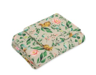 Komplet pościeli dla niemowląt z wypełnieniem 2-cz 75x100cm NEWBORN - Rabbit with flowers