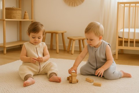 Muślinowy śpiworek dla dzieci z nogawkami XL 2-4 lata letni TOG 1.0 - szary