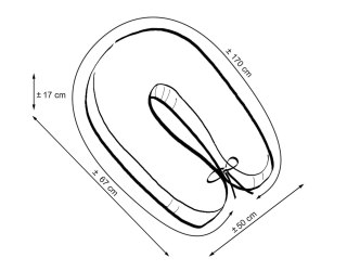 Poduszka ciążowa Longer dla kobiet w ciąży do spania + zdejmowana poszewka - Róż retro