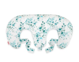 Poduszka rogal do karmienia bliźniąt + zdejmowana poszewka - eucaliptus mint