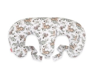 Poduszka rogal do karmienia bliźniąt + zdejmowana poszewka - woodland olive