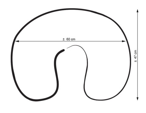 Poduszka rogal do karmienia fasolka + zdejmowana poszewka- karuzelka haftowana różowa
