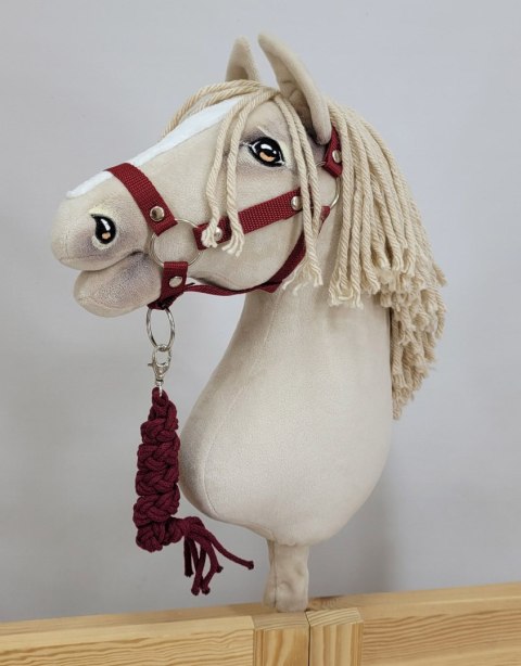 Uwiąz dla Hobby Horse ze sznurka - bordowy