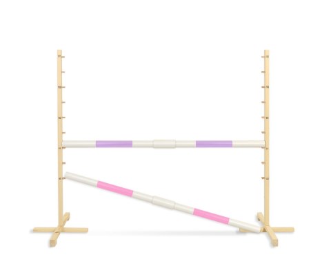 Przeszkoda skokowa do Hobby Horse 160cm, h-120 cm, dwie belki - jasny fiolet i jasny róż