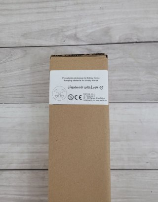 Przeszkoda skokowa do Hobby Horse 160cm, h-120 cm, dwie belki - miętowa i jasny róż