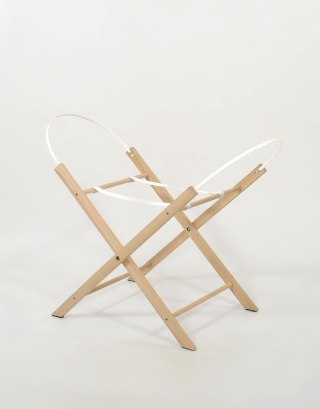 Stojak drewniany do kosza Mojżesza BOHO - naturalny