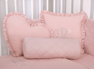 Dekoracyjna poduszka z aplikacją - brudny róż