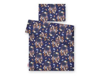 Pościel dla dzieci 2-częściowa bawełniana 120x90 cm - łapacze snów granatowe