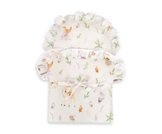 Becik dla lalek otulacz wiązany - leśna delikatność