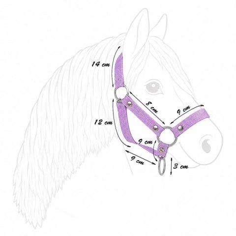 Kantar dla konia Hobby Horse uniwersalny A4 i A5 zapinany - czerwony