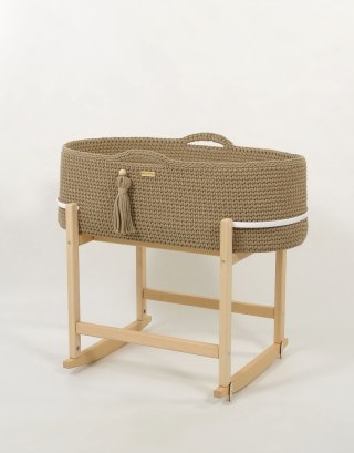 Kosz Mojżesza BOHO Handmade z kołyską - sand