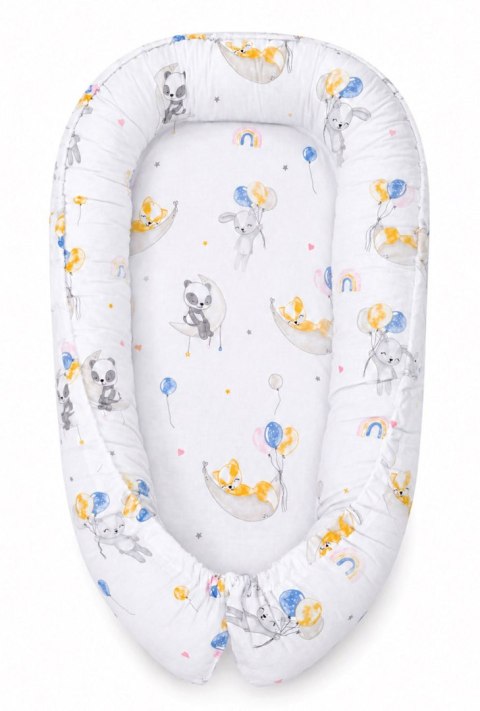 Kokon niemowlęcy dwustronny kojec otulacz Premium MY SWEET BABY- Baloniki