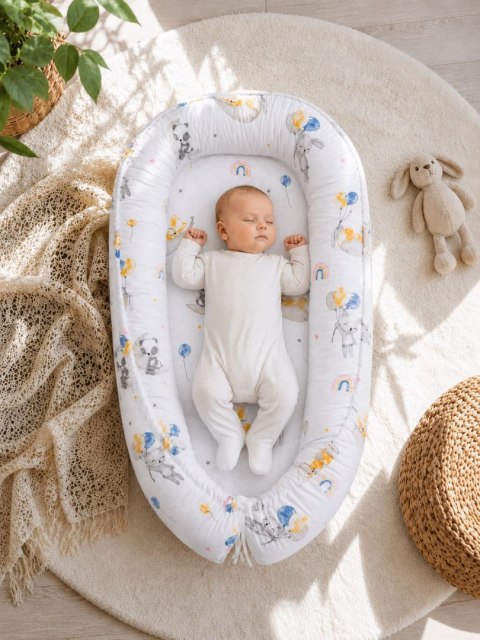 Kokon niemowlęcy dwustronny kojec otulacz Premium MY SWEET BABY- Baloniki