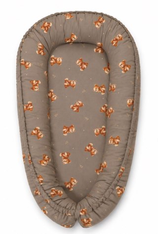 Kokon niemowlęcy dwustronny kojec otulacz Premium MY SWEET BABY- Toffee Teddy