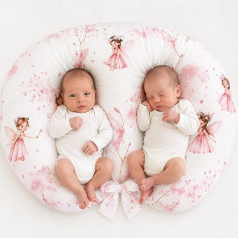 Zapasowa poszewka na poduszkę do karmienia bliźniąt 100% bawełna - Blossom Fairies
