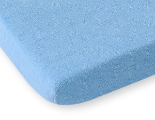 Prześcieradło frotte z gumką do łóżeczka 120x60cm - niebieskie