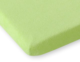 Prześcieradło frotte z gumką do łóżeczka 120x60cm - zielone