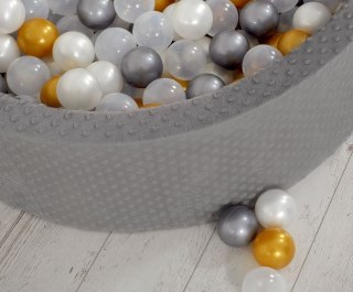 Plastikowe piłeczki do suchego basenu 50szt. - srebrne