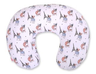 Poduszka rogal do karmienia fasolka + zdejmowana poszewka - buldożki