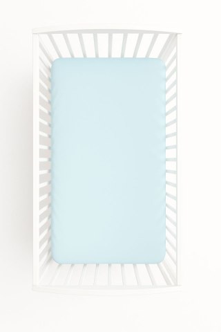 Prześcieradło bawełniane z gumką do łóżeczka 120x60 cm - miętowe