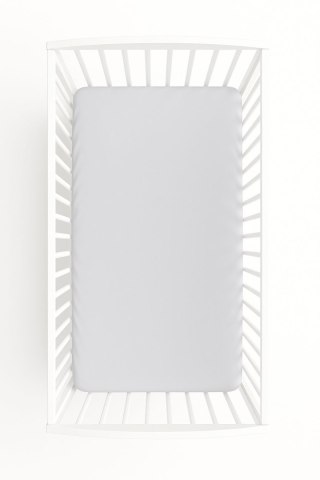 Prześcieradło bawełniane z gumką do łóżeczka 120x60 cm - szare