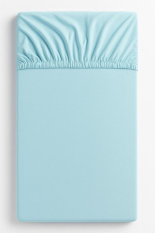 Prześcieradło bawełniane z gumką do łóżeczka 140x70 cm - miętowe