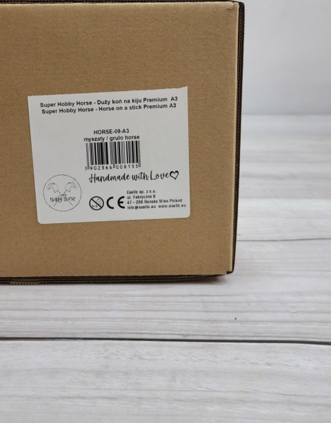 Hobby Horse Duży koń na kiju Premium - myszaty A3