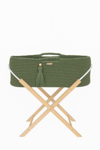 Kosz Mojżesza BOHO Handmade ze stojakiem - pistacja