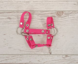 Kantar dla konia Hobby Horse uniwersalny A4 i A5 zapinany - ciemny różowy