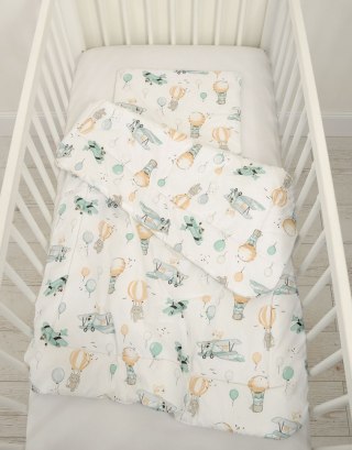 Komplet pościeli dla niemowląt z wypełnieniem 2-cz 75x100cm NEWBORN - sky adventure