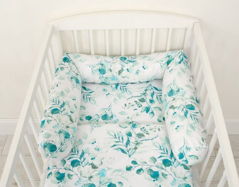 Ochraniacz wałek do łóżeczka niemowlęcego - eucaliptus mint