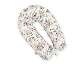 Poduszka ciążowa Longer dla kobiet w ciąży do spania + zdejmowana poszewka - Woodland olive