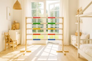 Przeszkoda skokowa do Hobby Horse 120cm, dwie belki - zielona i różowa