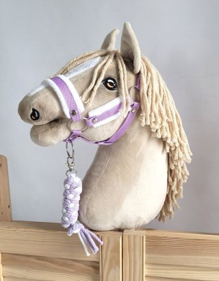 Uwiąz dla Hobby Horse ze sznurka - biało-fioletowy