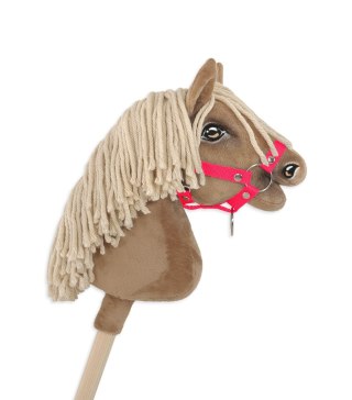 Kantar dla konia Hobby Horse uniwersalny A4 i A5 zapinany - neon pink