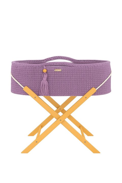 Kosz Mojżesza BOHO Handmade ze stojakiem lila