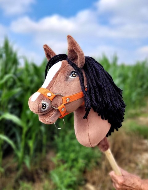 Hobby Horse Średni koń na kiju Premium brązowy gniady A4