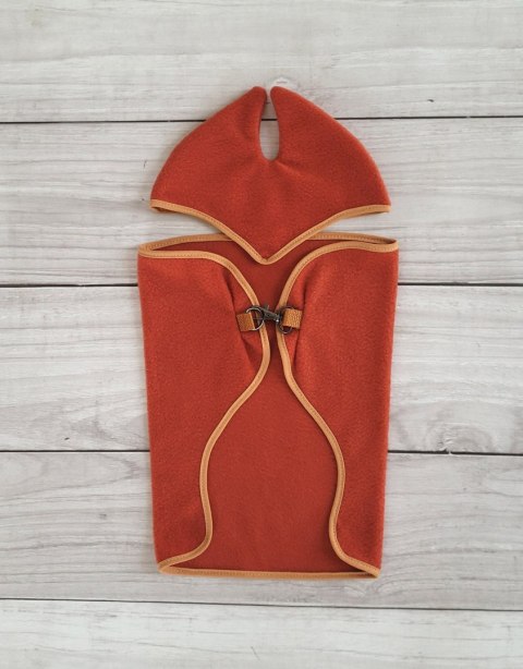 Zestaw dla Hobby Horse uniwersalny A4 i A5: polarowa derka + nauszniki - rudy
