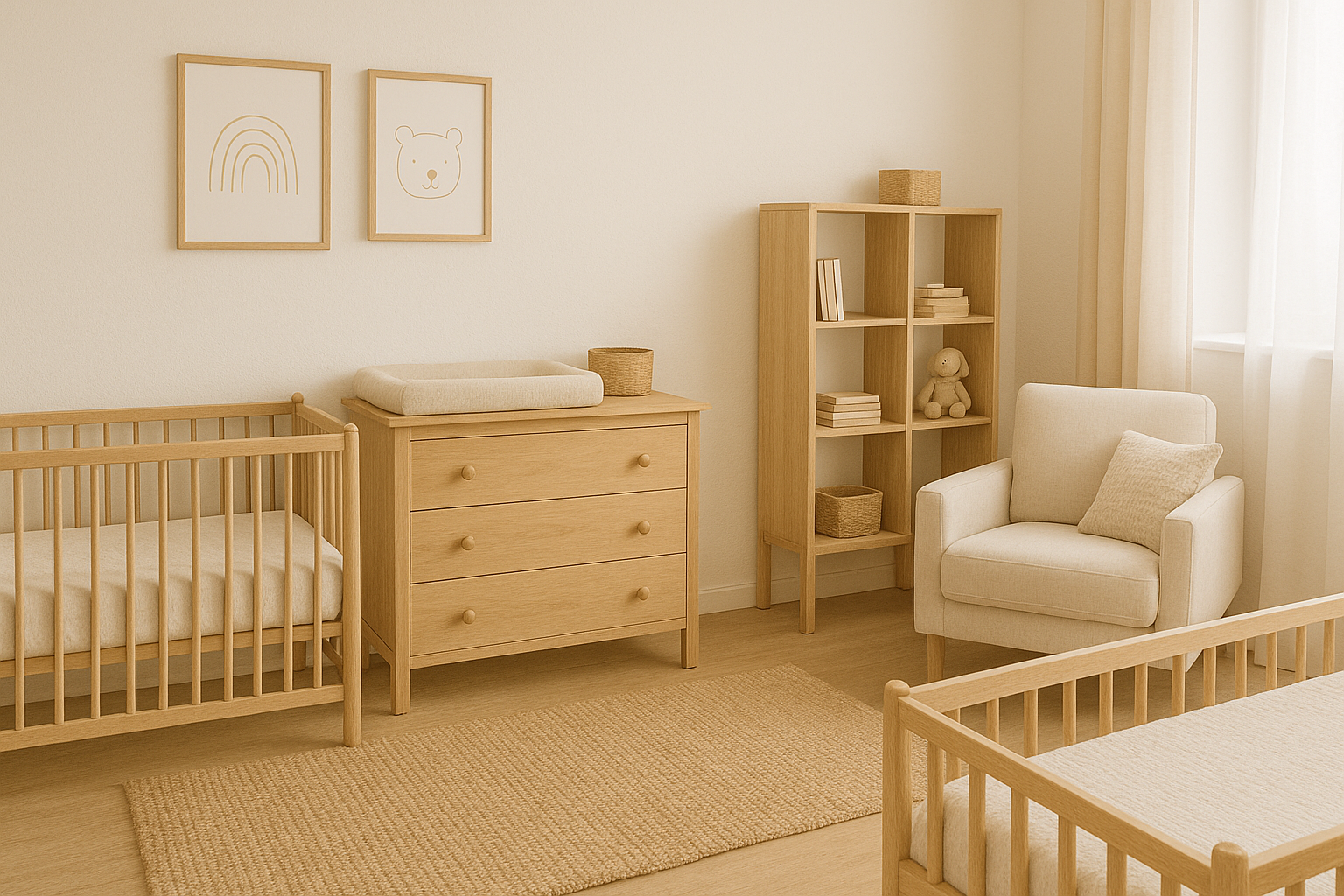 Funkcjonalne ustawienie mebli w pokoju niemowlęcia